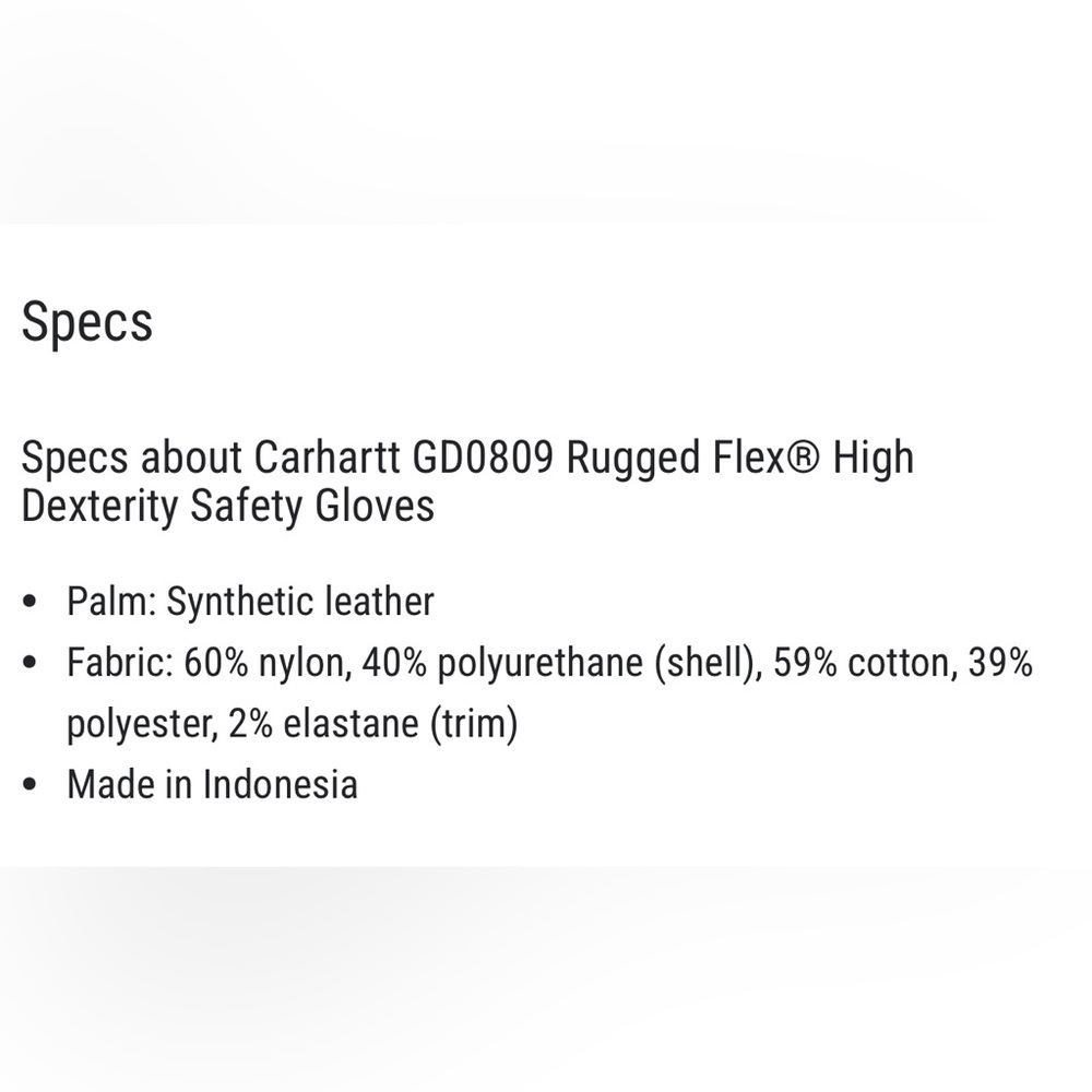 Carhartt Rugged Flex Safety Gloves in Brown and Black - Picture 2 of 3
